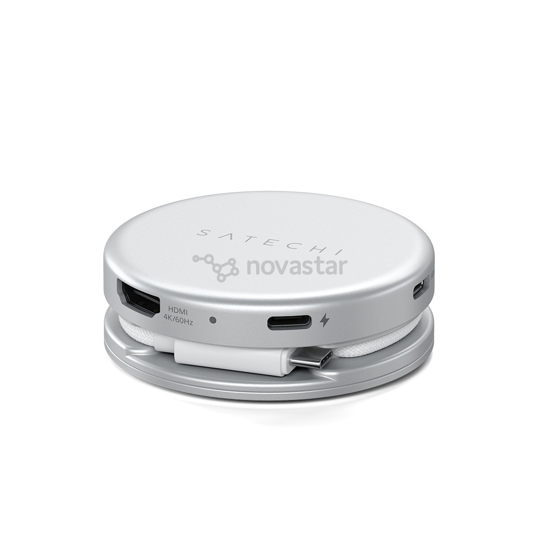 Satechi OntheGo 5-in-1 Multiport Adapter, sidabro spalvos - Adapteris