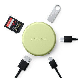 Satechi OntheGo 5-in-1 Multiport Adapter, geltonas - Adapteris