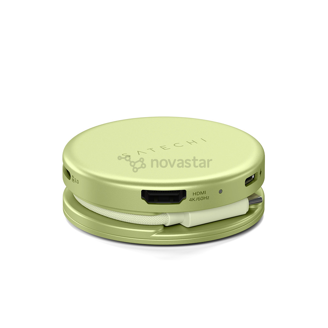 Satechi OntheGo 5-in-1 Multiport Adapter, geltonas - Adapteris