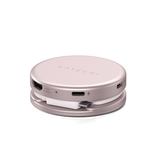Satechi OntheGo 5-in-1 Multiport Adapter, rožinis - Adapteris