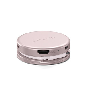 Satechi OntheGo 5-in-1 Multiport Adapter, rožinis - Adapteris