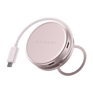 Satechi OntheGo 5-in-1 Multiport Adapter, rožinis - Adapteris