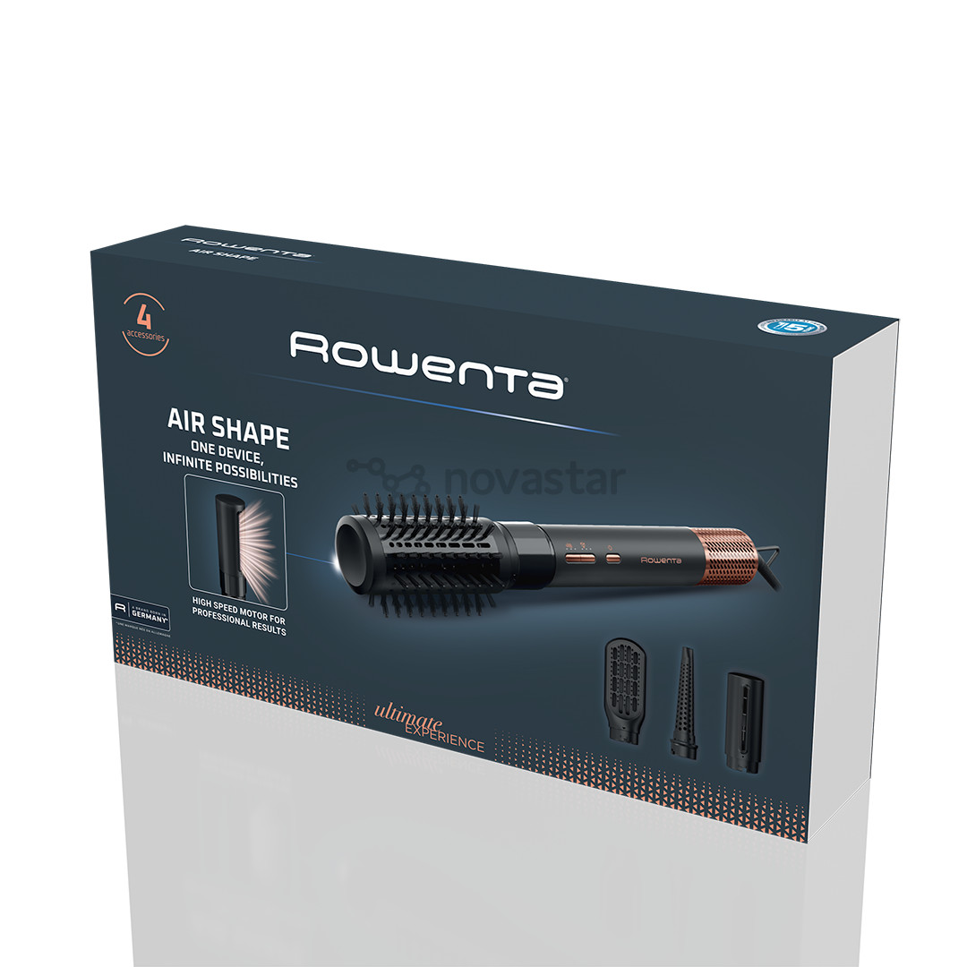 Rowenta Air Shape, 1300 Вт, черный - Фен-щетка