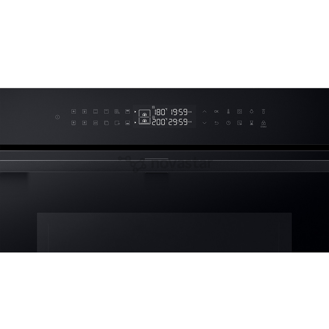 Samsung Dual Cook Flex, katalizė, 76 L, juoda - Įmontuojama orkaitė