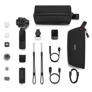DJI Osmo Pocket 4P Vlog Combo, juoda - Kamera su stabilizatoriumi