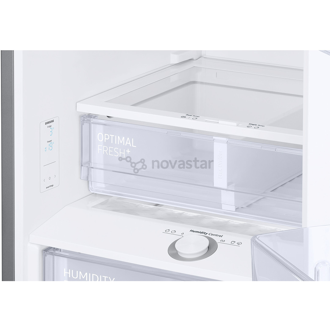 Samsung, No Frost, 344 L, aukštis 186 cm, juodas - Šaldytuvas