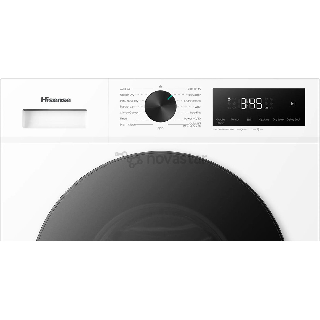 Hisense, 8 kg / 5 kg, gylis 51 cm, 1400 aps./min. - Skalbimo mašina - džiovyklė