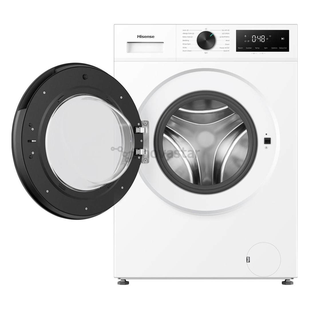 Hisense, 7 kg, gylis 43,5 cm, 1200 aps./min., balta - Skalbimo mašina