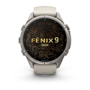 Garmin Fenix 9 Pro, 43 мм, inReach, титан, серый/бежевый - Спортивные часы