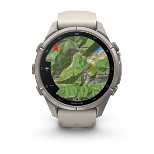 Garmin Fenix 9 Pro, 43 мм, inReach, титан, серый/бежевый - Спортивные часы