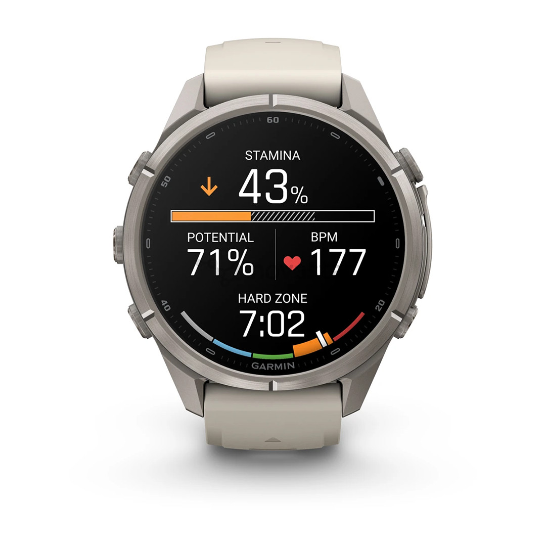 Garmin Fenix 9 Pro, 43 мм, inReach, титан, серый/бежевый - Спортивные часы