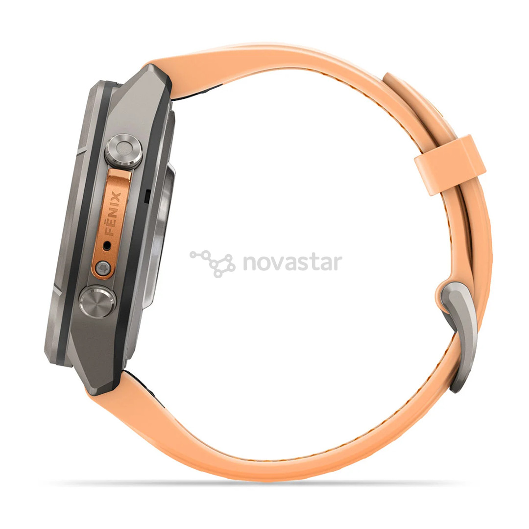 Garmin Fenix 9 Pro, 43 мм, inReach, титан, розовый/оранжевый - Спортивные часы