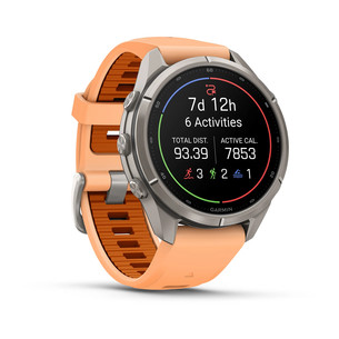 Garmin Fenix 9 Pro, 43 мм, inReach, титан, розовый/оранжевый - Спортивные часы