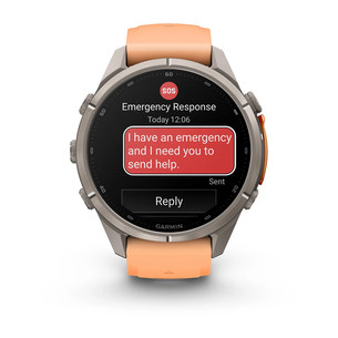 Garmin Fenix 9 Pro, 43 мм, inReach, титан, розовый/оранжевый - Спортивные часы