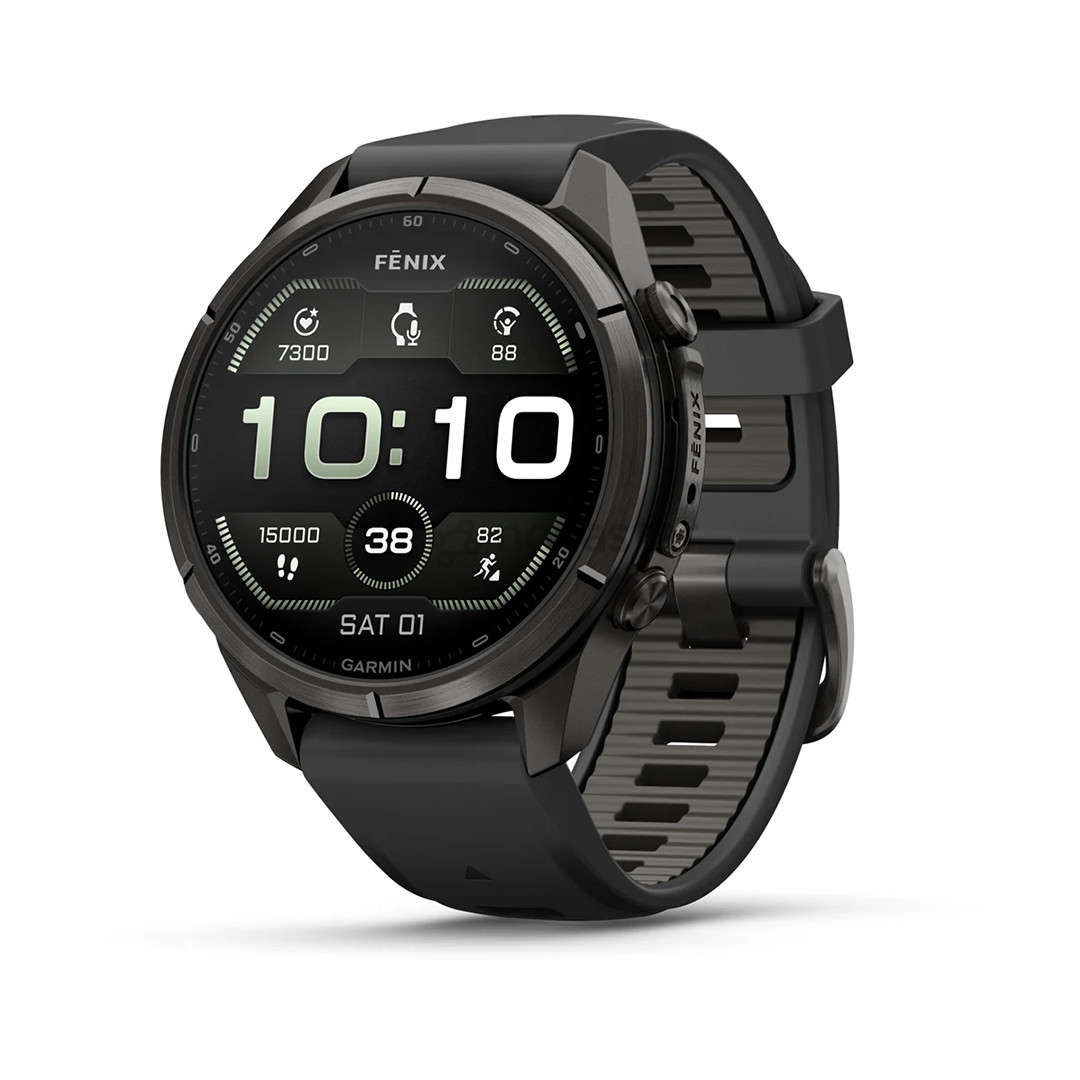 Garmin Fenix 9 Pro, 43 мм, inReach, черный титан, черный/серый - Спортивные часы