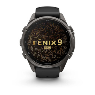 Garmin Fenix 9 Pro, 43 мм, inReach, черный титан, черный/серый - Спортивные часы