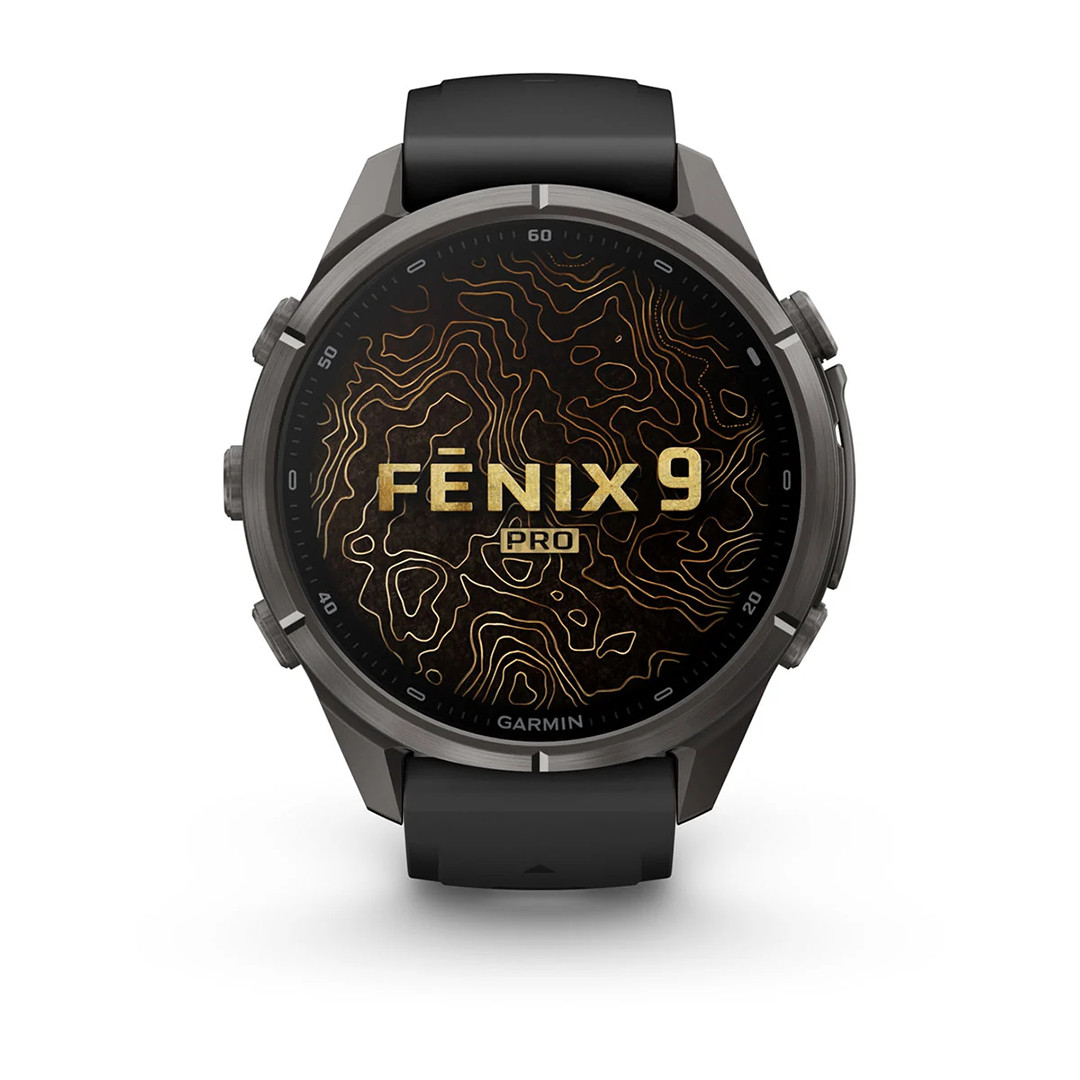 Garmin Fenix 9 Pro, 43 мм, inReach, черный титан, черный/серый - Спортивные часы