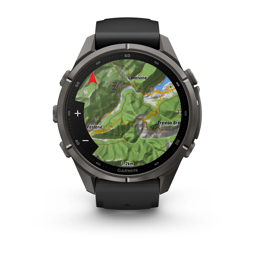 Garmin Fenix 9 Pro, 43 мм, inReach, черный титан, черный/серый - Спортивные часы