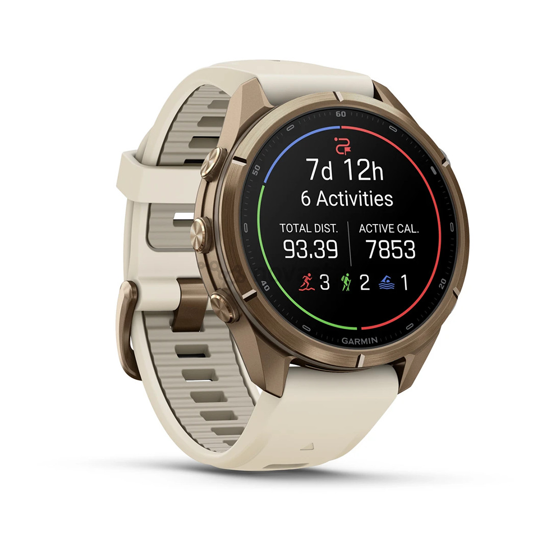 Garmin Fenix 9 Pro, 43 мм, inReach, золотистый титан, бежевый/серый - Спортивные часы