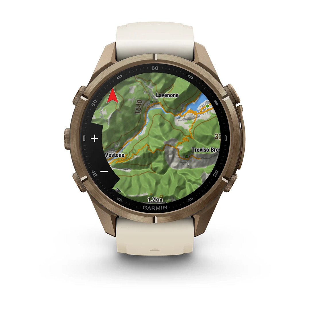 Garmin Fenix 9 Pro, 43 мм, inReach, золотистый титан, бежевый/серый - Спортивные часы