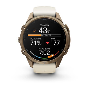 Garmin Fenix 9 Pro, 43 мм, inReach, золотистый титан, бежевый/серый - Спортивные часы