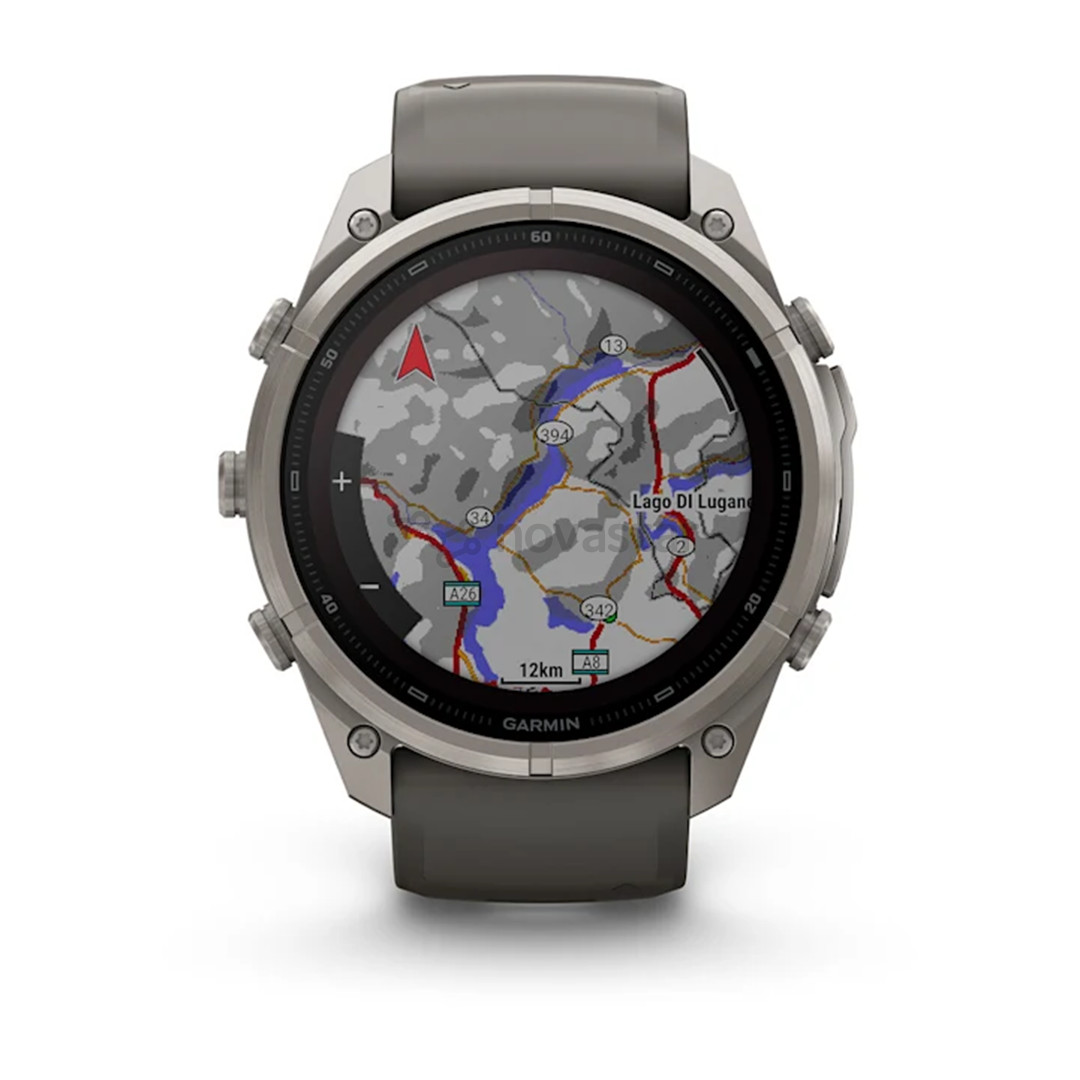 Garmin Fenix 9 Pro Solar, 51 mm, inReach, titano, pilkas - Sportinis laikrodis