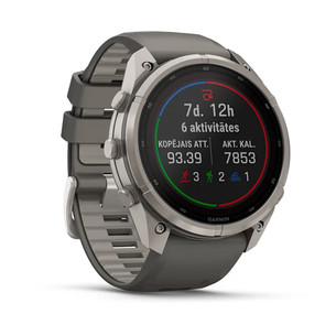 Garmin Fenix 9 Pro Solar, 51 mm, inReach, titano, pilkas - Sportinis laikrodis