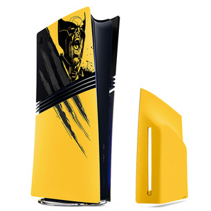 Sony Marvel's Wolverine Battle Yellow Limited Edition Console Cover, PlayStation 5 Pro, geltonas/juodas - Dėklas