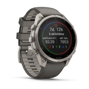 Garmin Fenix 9 Pro Solar, 47 mm, inReach, titano, pilkas - Sportinis laikrodis