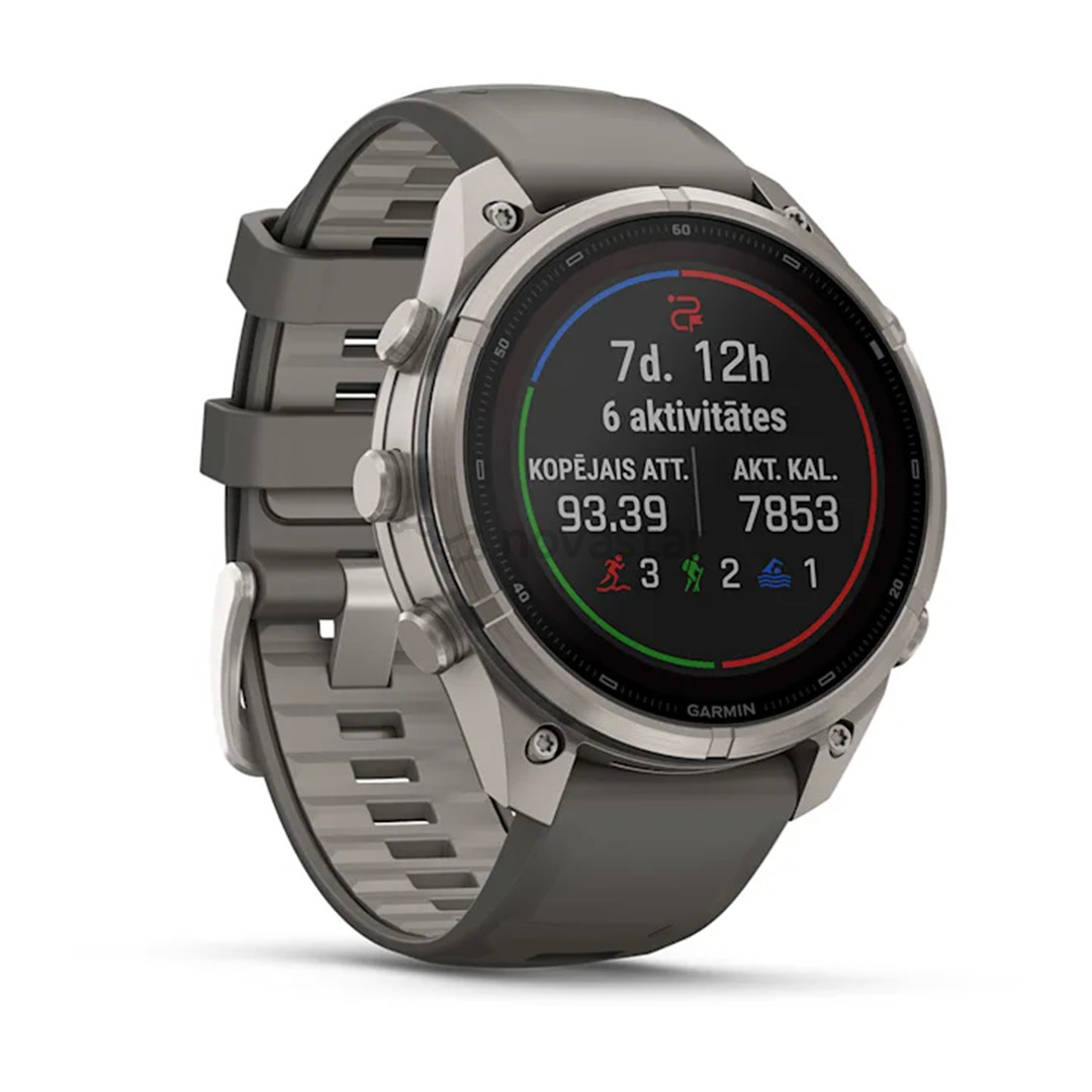 Garmin Fenix 9 Pro Solar, 47 mm, inReach, titano, pilkas - Sportinis laikrodis