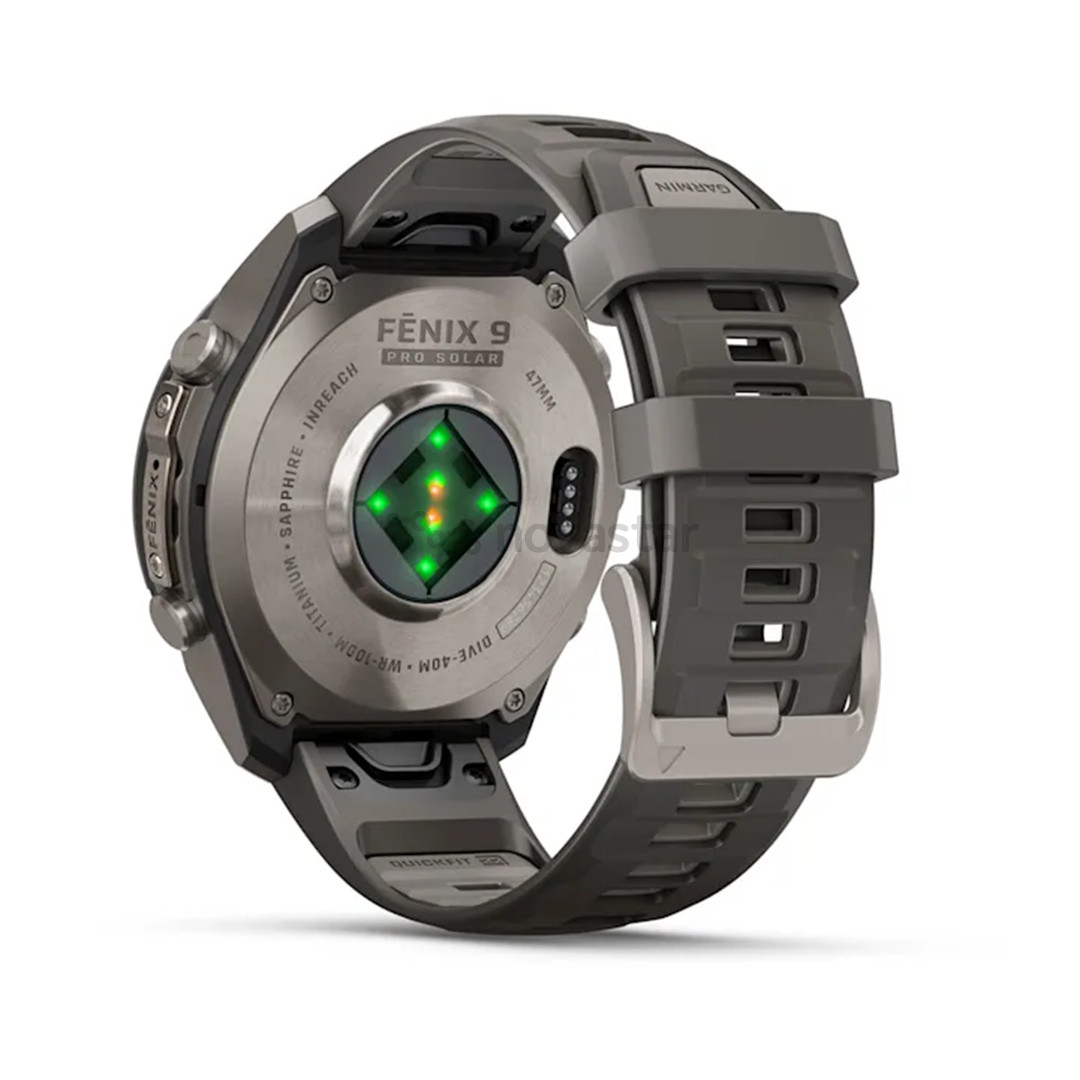 Garmin Fenix 9 Pro Solar, 47 mm, inReach, titano, pilkas - Sportinis laikrodis
