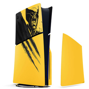 Sony Marvel's Wolverine Battle Yellow Limited Edition Console Cover, PlayStation 5 Slim, geltonas/juodas - Dėklas