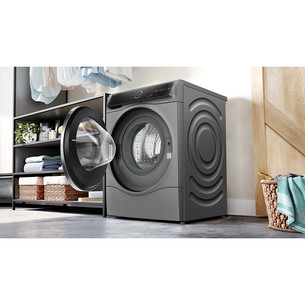 Bosch, Series 8, i-Dos, 10,5 kg/6 kg, gylis 62,2 cm, 1400 aps./min., pilka - Skalbimo mašina - džiovyklė