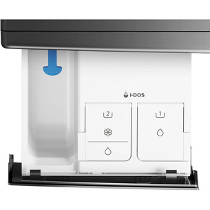 Bosch, Series 8, i-Dos, 10,5 kg/6 kg, gylis 62,2 cm, 1400 aps./min., pilka - Skalbimo mašina - džiovyklė