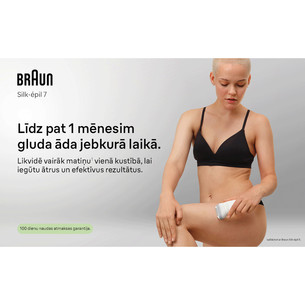 Braun Silk epil 7, Wet & Dry, baltas/pilkas - Epiliatorius
