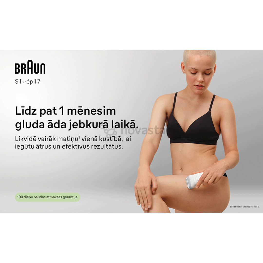 Braun Silk epil 7, Wet & Dry, baltas/pilkas - Epiliatorius