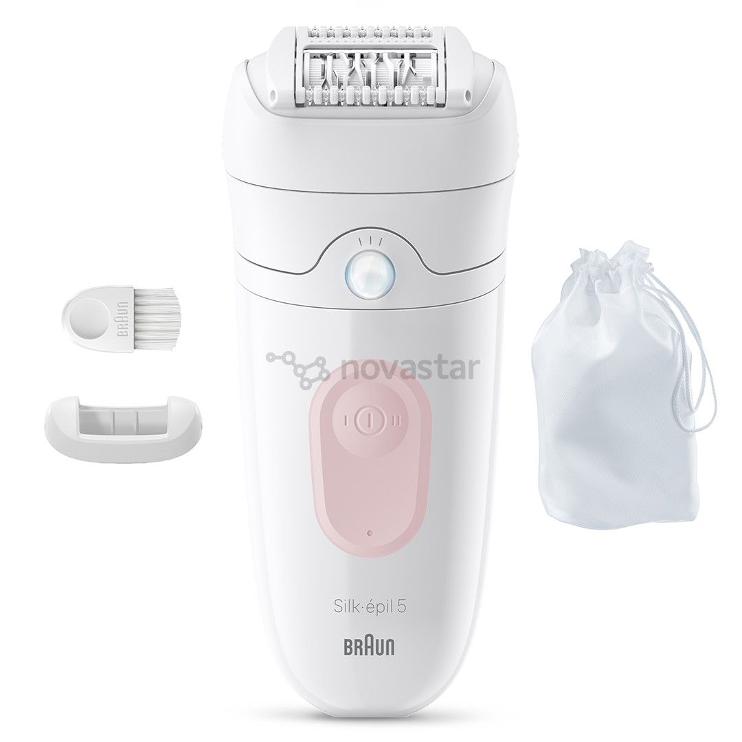 Braun Silk epil 5, Wet & Dry, baltas/rožinis - Epiliatorius