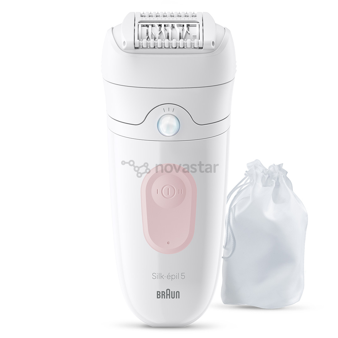 Braun Silk epil 5, Wet & Dry, baltas/rožinis - Epiliatorius