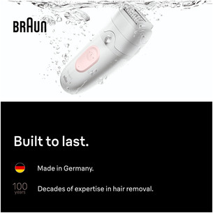 Braun Silk epil 5, Wet & Dry, baltas/rožinis - Epiliatorius