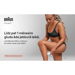Braun Silk epil 5, Wet & Dry, baltas/rožinis - Epiliatorius