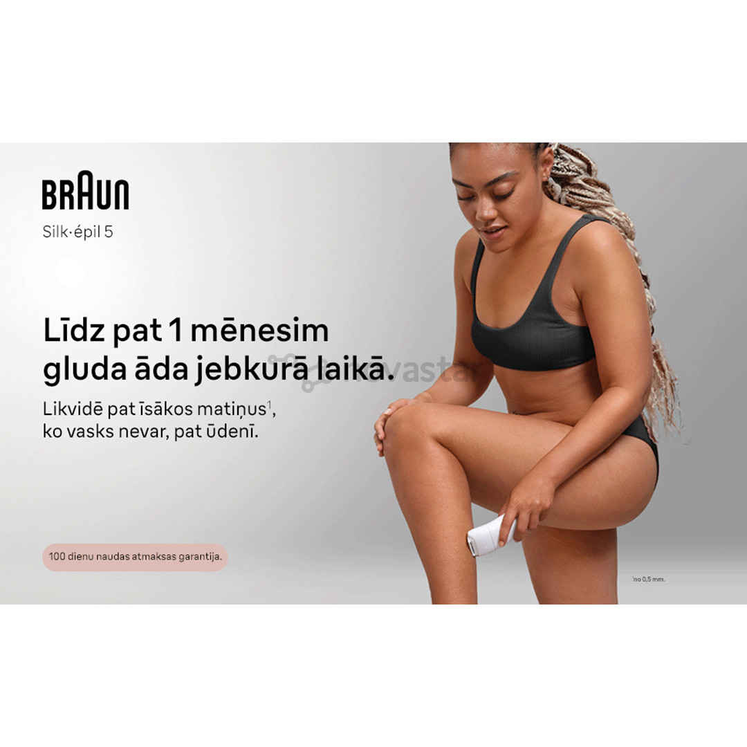 Braun Silk epil 5, Wet & Dry, baltas/rožinis - Epiliatorius