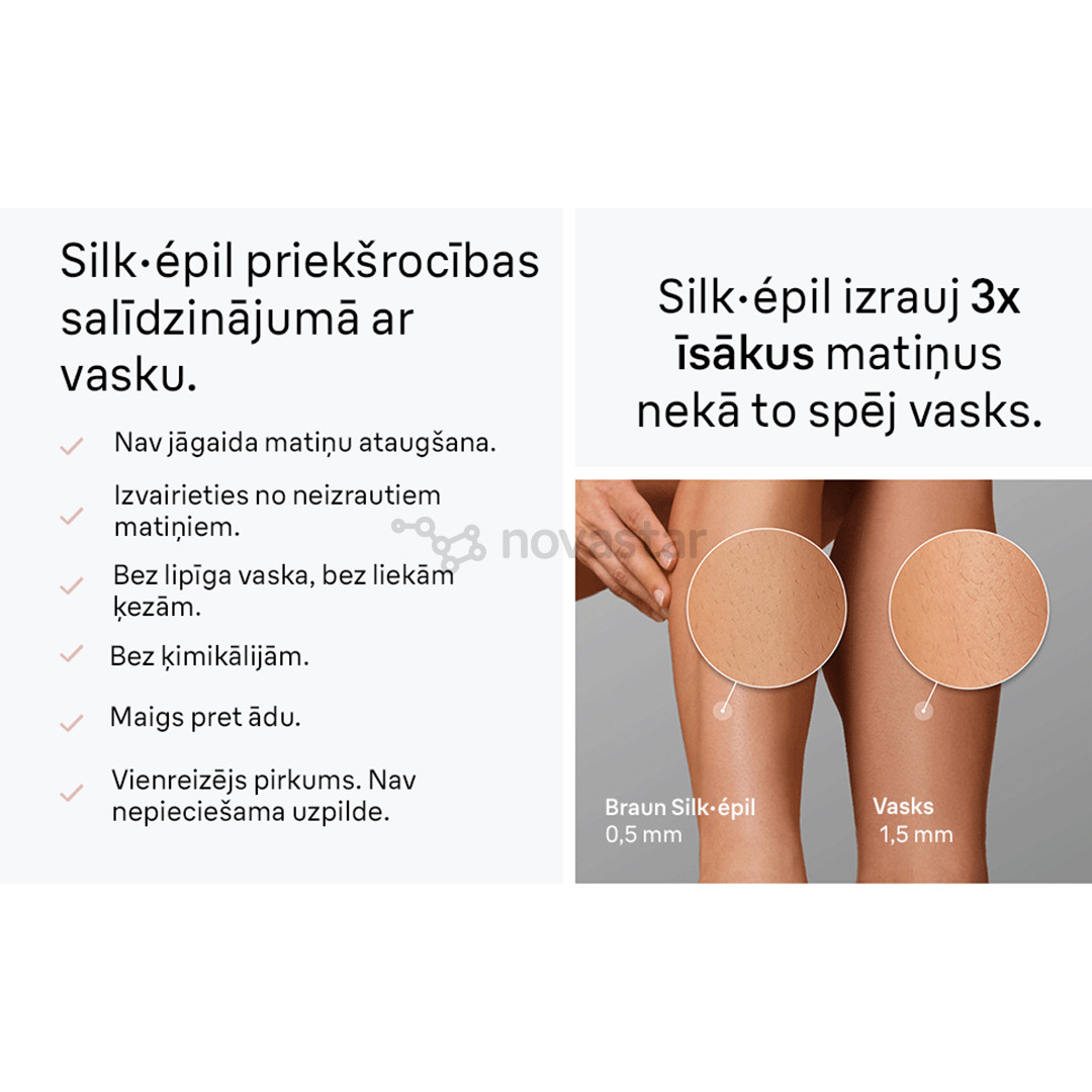 Braun Silk epil 5, Wet & Dry, baltas/rožinis - Epiliatorius
