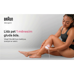 Braun Silk epil 3, baltas/rožinis - Epiliatorius