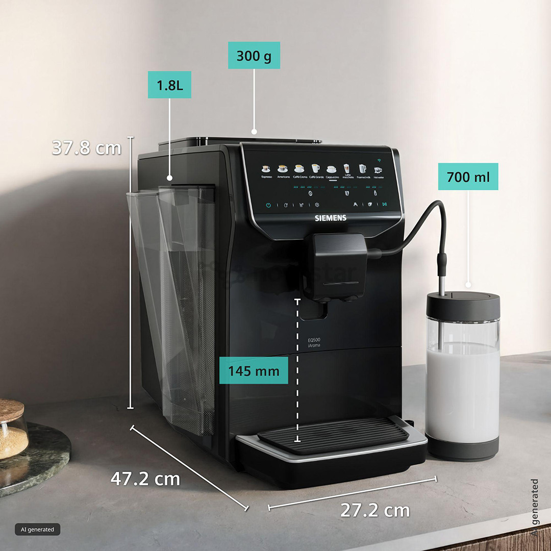 Siemens EQ500 iAroma, juodas - Kavos aparatas