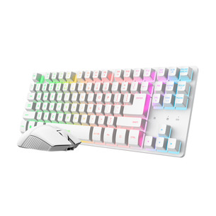 Trust GXT 882 3-in-1 Miami, TKL, US, XXL pelės kilimėlis, baltas - Belaidė klaviatūra, pelė ir kilimėlis