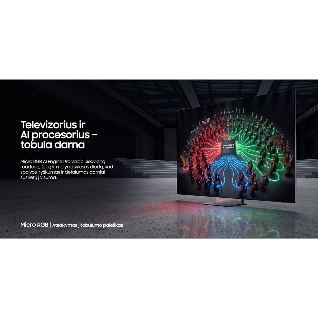 Samsung R85H, 75'', 4K UHD, Micro RGB, juodas - Televizorius