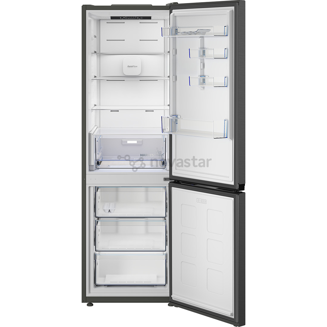 Beko, NoFrost, 370 L, aukštis 187 cm, tamsaus nerūdijančio plieno - Šaldytuvas