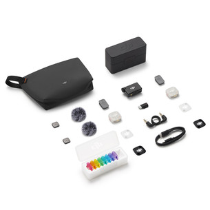 DJI Mic Mini 2S (2 TX + 1 RX + Charging Case), baltas - Belaidis mikrofonas
