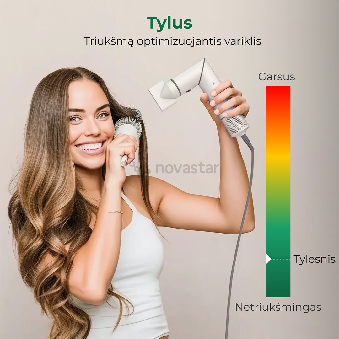 Aeno HS1, 1200 W, baltas - Plaukų formavimo prietaisas ir džiovintuvas