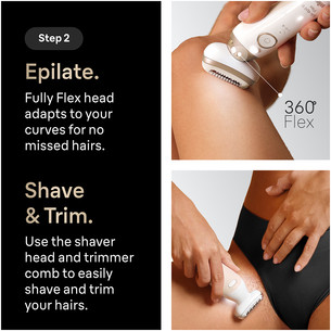 Braun Silk épil 9 Flex SkinSpa, Wet & Dry, белый - Эпилятор